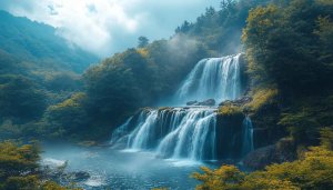 Beautiful Waterfall Wallpaper: Nature Scenery, Landscape Wallpaper for Desktop