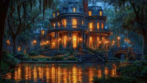Mystic Mansion Wallpaper, Fantasy Home Wallpaper, Architecture Wallpaper, 4k Wallpaper