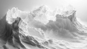Monochrome Mountain Wallpaper: Abstract Landscape for Desktop, Laptop Backgrounds