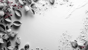 Winter Leaf and Berry Aesthetic Background Wallpaper for Desktop, Laptop