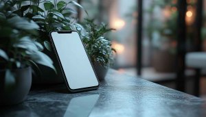 Phone Wallpaper: Modern Home Aesthetic, Mobile Background, Plant Decor