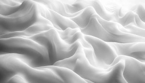 Abstract White Wallpaper, Wavy Silk Fabric Texture for Desktop