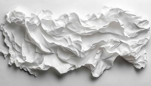 Abstract White Fabric Art Wallpaper for Desktop and Mobile