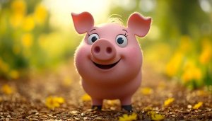 Cute Pig Cartoon Wallpaper, Animal Wallpaper, Animated Pig Wallpaper
