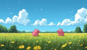 Peppa Pig Wallpaper 4K, Cartoon Landscape Desktop Background