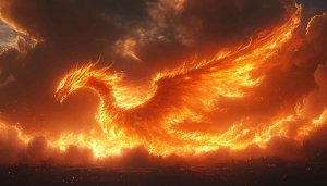 Fiery Phoenix Wallpaper: 4k Mythology Creature for Desktop & Mobile