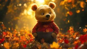 Winnie the Pooh Wallpaper - Autumn Leaves, 4k, Disney