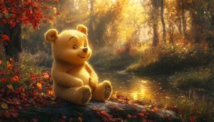 Winnie the Pooh Wallpaper: Autumn Scene, 4k, Desktop Background