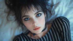 Anime Girl Wallpaper: Beautiful Girl with Blue Eyes, 4K Wallpaper