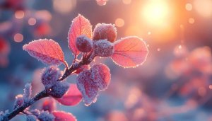 Winter leaves wallpaper, Ice wallpaper, 4k wallpaper, Flower wallpaper