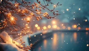 Winter Snow Wallpaper: Cozy Christmas Scenery for Desktop and Mobile