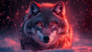 Wolf Wallpaper: Red Eyes, 4K, Desktop & Mobile Backgrounds