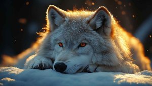 Wolf Wallpaper: Arctic Animal, Winter Snow, 4k Wallpaper