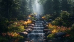 Waterfall Wallpaper: Nature Scenery, Forest Landscape for Desktop and Mobile