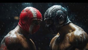 Wrestling Wallpaper: Masked Wrestlers Face-Off for Desktop & Mobile