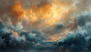 Ocean Wave Wallpaper: Stormy Sea, Waves, Nature 4K Wallpaper