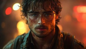 Intense Man with Glasses Wallpaper, Actor Wallpaper, 4K Wallpaper