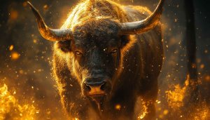 Fiery Bull Wallpaper: 4K Resolution Desktop & Mobile Backgrounds