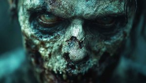 Horror Zombie Wallpaper for Halloween, Dark Undead Desktop Background