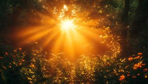 Sunlight Forest Wallpaper, Nature Wallpaper, Landscape Wallpaper, 4K Wallpaper