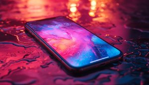 Mobile phone pink blue aesthetic wallpaper for desktop 4K background