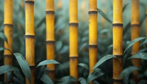 Golden Bamboo Forest Mobile Wallpaper Tropical Plant Aesthetic Background