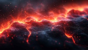 Dramatic Fiery Lava River 4K Desktop Background Mobile Wallpaper