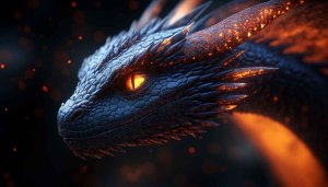 Fiery Dragon Eye 4K Wallpaper for Desktop Background
