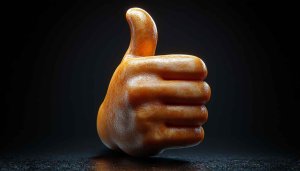 Thumbs Up Gesture 3D Rendered 4K Desktop Wallpaper Free