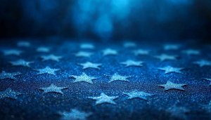 Free Blue Glitter Stars Desktop Background - 4K Mobile Wallpaper