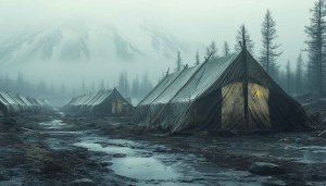 Mountain Refugee Camp Wallpaper - Misty Forest Background - Free Mobile Wallpaper