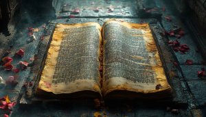 Ancient Spell Book 4K Wallpaper for Desktop and Mobile Background