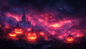 Halloween Pumpkin Jack O Lanterns 4K Desktop Mobile Wallpaper