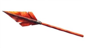 Red Javelin Illustration, Fantasy Art Mobile Wallpaper, Free Background