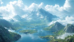 Peaceful Mountain Lake Scenery 4K Desktop Wallpaper No Sign-Up