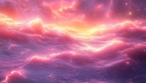 Pink Galaxy Sky Waves 4K Desktop Background Mobile Wallpaper