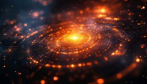 Abstract Glowing Galaxy 4K Wallpaper for Desktop and Mobile