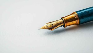 Luxury Fountain Pen HD Wallpaper for Desktop Background Aesthetic Design