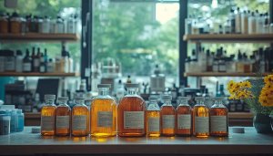 Apothecary Jars Aesthetic Mobile Wallpaper and Desktop Background