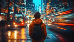 Night City Lights Urban 4K Desktop Mobile Wallpaper Free