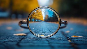 Autumn Road Through Glasses Mobile Wallpaper Free 4K Desktop Background