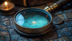 Vintage Magnifying Glass World Map Mobile Wallpaper for Free
