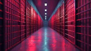 Red Prison Cell Corridor Wallpaper, Jail Bars 4K Desktop Background
