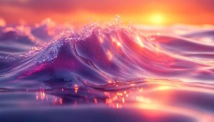 Pink Ocean Wave Sunset Mobile Background Free 4K Wallpaper