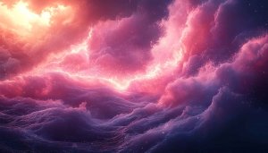 Dreamy Pink Nebula Sky 4K Wallpaper for Desktop Background