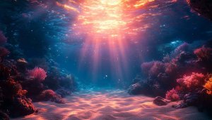 4K Ocean Coral Reef Desktop Wallpaper, Beautiful Undersea Scene