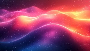 Abstract Pink Orange Aurora Waves Mobile Wallpaper 4K Background
