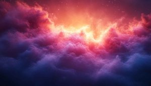 Stunning Nebula Sky Mobile Wallpaper, Colorful Space Clouds Background