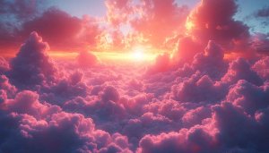 Pink Clouds Sunset 4K Desktop Wallpaper Aesthetic Mobile Background