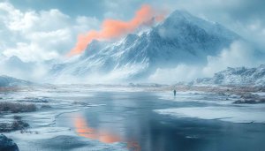 Snowy Mountain Landscape 4K Desktop Wallpaper Backgrounds Free